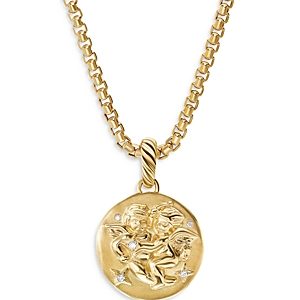 David Yurman 18K Yellow Gold Diamond Gemini Amulet Pendant- 4250094