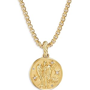 David Yurman 18K Yellow Gold Diamond Virgo Amulet Pendant- 4250462