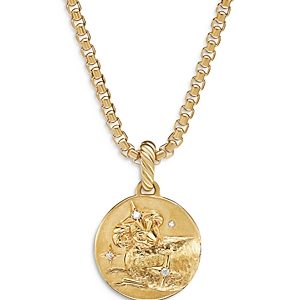 David Yurman 18K Yellow Gold Diamond Aries Amulet Pendant- 4250473