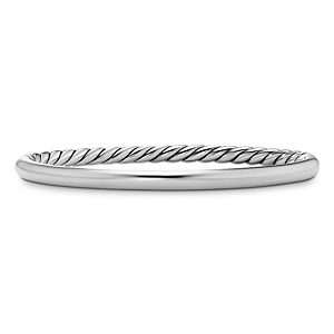David Yurman Sterling Silver Sculpted Cable Polished Bangle Bracelet- 4002069
