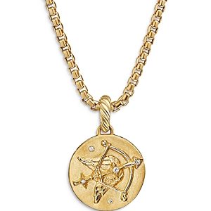 David Yurman 18K Yellow Gold Diamond Saggittarius Amulet Pendant- 4250407