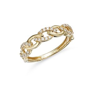 Bloomingdale's Diamond Link Ring in 14K Yellow Gold, 0.20 ct. t.w. - 100% Exclusive- 4113720