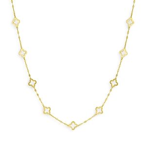 Bloomingdale's Quatrefoil Link Statement Necklace in 14K Yellow Gold - 100 Exclusive- 4208538