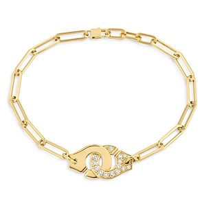 Dinh Van 18K Yellow Gold Menottes Diamond Chain Bracelet- 4224729