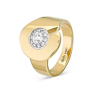 Dinh Van 18K Yellow Gold Menottes Diamond Ring- 4224727