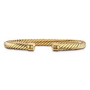 David Yurman 18K Yellow Gold Cable Cuff Bracelet- 4201295