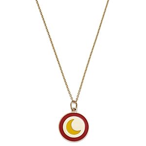 Moon & Meadow 14K Yellow Gold Enamel Moon Medallion Pendant Necklace, 18 - 100% Exclusive- 4130825