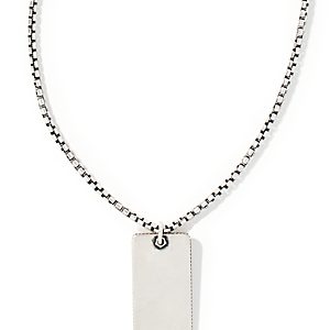 Kendra Scott Dog Tag Pendant Sterling Silver Necklace, 26- 4214972