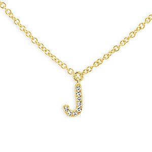 Moon & Meadow 14K Yellow Gold Diamond Initial Pendant Necklace, 18 - 100% Exclusive- 4253099