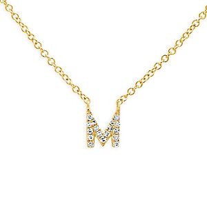 Moon & Meadow 14K Yellow Gold Diamond Initial Pendant Necklace, 18 - 100% Exclusive- 4253099