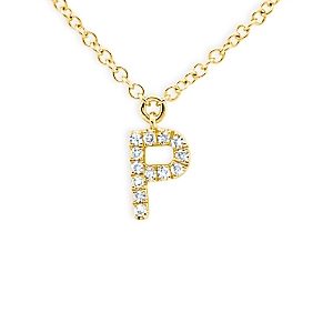 Moon & Meadow 14K Yellow Gold Diamond Initial Pendant Necklace, 18 - 100% Exclusive- 4253099
