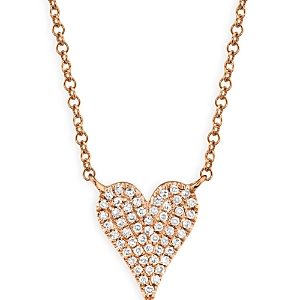 Moon & Meadow 14K Rose Gold Diamond Pave Heart Pendant Necklace, 18 - 100% Exclusive- 4259938