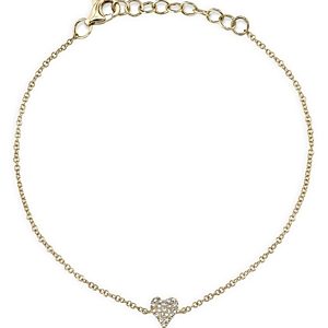 Moon & Meadow 14K Yellow Gold Diamond Pave Heart chain Bracelet - 100% Exclusive- 4259940