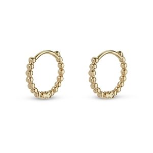 Apres Jewelry 14K Yellow Gold Mini Beaded Huggie Hoop Earrings- 4150437