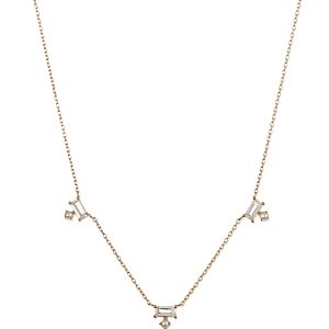 Apres Jewerly 14K Yellow Gold Petite Paris White Topaz & Cultured Freshwater Pearl Station Necklace, 18- 4144117