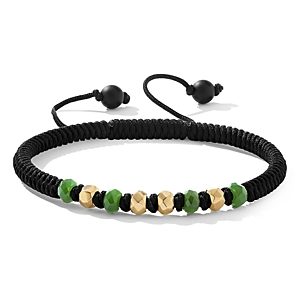 David Yurman Fortune Woven Bracelet with Nephrite Jade, Black Onyx and 18K Yellow Gold- 4201802