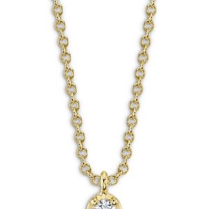 Moon & Meadow 14K Yellow Gold Diamond Solitaire Pendant Necklace, 18 - 100% Exclusive- 4253136
