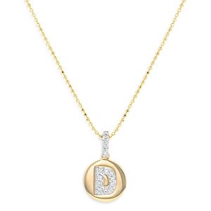Bloomingdale's Diamond Accent Initial D Pendant Necklace in 14K Yellow Gold, 0.05 ct. t.w. - 100% Exclusive- 4284662
