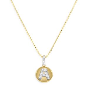 Bloomingdale's Diamond Accent Initial A Pendant Necklace in 14K Yellow Gold, 0.10 ct. t.w. - 100% Exclusive- 4284660