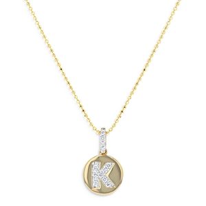 Bloomingdale's Diamond Accent Initial K Pendant Necklace in 14K Yellow Gold, 0.10 ct. t.w. - 100% Exclusive- 4284664