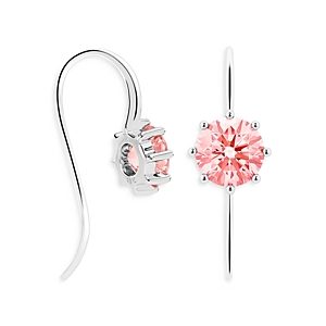Lightbox Jewelry Lightbox Basics Lab Grown Pink Diamond Drop Earrings in 10K White Gold, 2 ct. t.w. - 100% Exclusive- 4258333