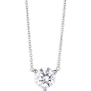 Lightbox Jewelry Lightbox Basics Lab Grown Diamond Pendant Necklace in 10K White Gold, 1 ct. t.w. - 100% Exclusive- 4258339