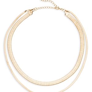 Aqua Snake Chain Layered Collar Necklace, 16-19 - 100% Exclusive- 4295976