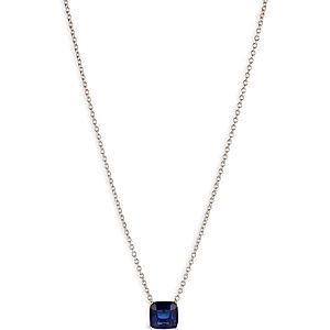 Nadri Modern Love Blue Cubic Zirconia Square Pendant Necklace, 16-18- 4285304