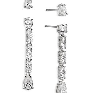 Nadri Love All Cubic Zirconia Stud & Drop Earrings, Set of 2- 4285345