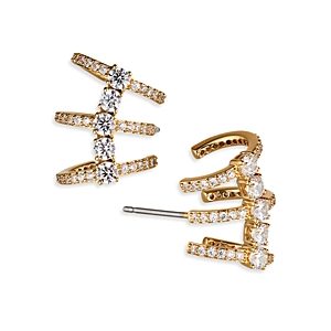 Nadri Love All Cubic Zirconia Caged Stud Earrings in 18K Gold Plated- 4285252