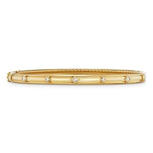 David Yurman 18K Yellow Gold Modern Renaissance Bangle Bracelet with Diamonds- 4200745