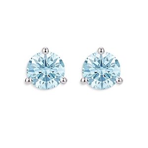 Lightbox Jewelry Lightbox Basics 10K White Gold Solitaire Basics Lab Grown Blue Diamond Stud Earrings - 100% Exclusive- 4258369