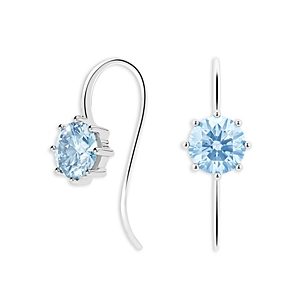 Lightbox Jewelry Lightbox Basics Lab Grown Blue Diamond Drop Earrings in 10K White Gold - 100% Exclusive- 4258370
