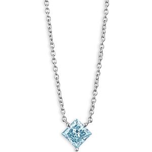 Lightbox Jewelry Lightbox Basics Lab Grown Blue Diamond Solitaire Pendant Necklace in 10K White Gold, 16-18 - 100% Exclusive- 4258374