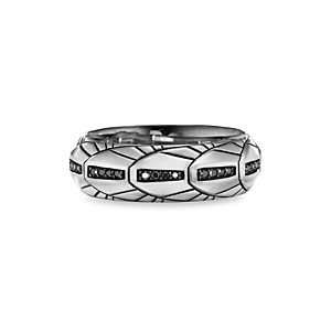 David Yurman Men's Empire Band Ring with Pave Black Diamonds- 4201748