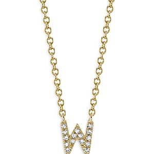 Moon & Meadow 14K Yellow Gold Diamond Initial Pendant Necklace, 18 - 100% Exclusive- 4253099