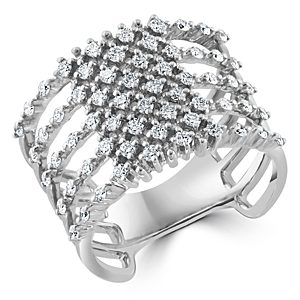 Bloomingdale's Diamond Statement Ring in 14K White Gold, 0.70 ct. t.w. - 100% Exclusive- 4304620