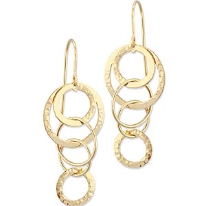 Bloomingdale's Cascading Hammered Ring Drop Earrings in 14K Yellow Gold - 100% Exclusive- 4288643
