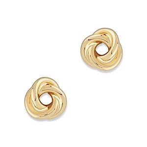 Bloomingdale's Small Love Knot Stud Earrings in 14K Yellow Gold - 100% Exclusive- 4288639