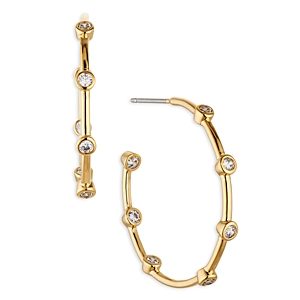 Nadri Daylight Bezel C Hoop Earrings- 4317875
