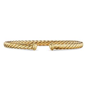 David Yurman 18K Yellow Gold Cablespira Cuff Bracelet- 4199895