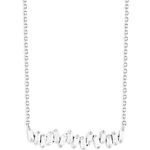 Suzanne Kalan 18K White Gold Diamond Bar Necklace, 18- 4336269