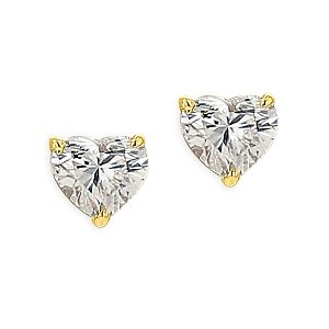 Bloomingdale's Diamond Heart Cut Stud Earrings in 14K Yellow Gold, 0.25 ct. t.w. - 100% Exclusive- 4329142
