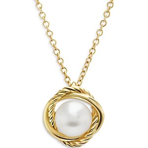 David Yurman Infinity Pendant Necklace in 18K Yellow Gold with Cultured Freshwater Pearl, 16- 4199597