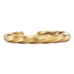 David Yurman Cable Edge Cuff Bracelet in Recycled 18K Yellow Gold- 4199618