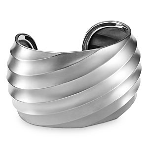 David Yurman Sterling Silver Cable Edge Wide Cuff Bracelet- 4201717