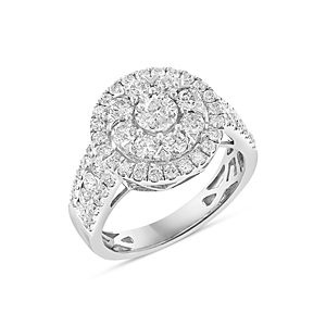 Bloomingdale's Diamond Double Halo Ring in 14K White Gold, 1.65 ct. t.w. -100% Exclusive- 4333458