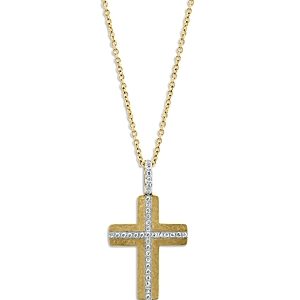 Bloomingdale's Diamond Cross Pendant Necklace in 14K Yellow Gold, 0.10 ct. t.w. - 100% Exclusive- 4333472