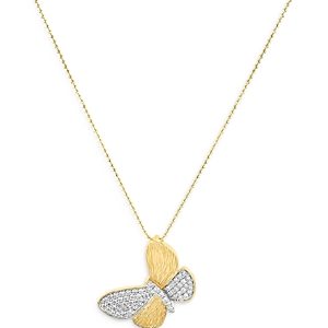 Bloomingdale's Diamond Butterfly Pendant Necklace in 14K Yellow Gold, 0.50 ct. t.w - 100% Exclusive- 4327582