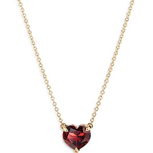 David Yurman 18K Yellow Gold Chatelaine Heart Pendant Necklace with Garnet, 18- 4337526